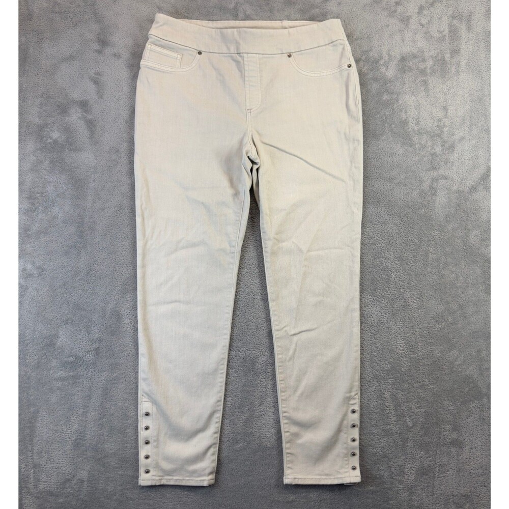 Chico's Pants Womens 6R Beige Jegging Ankle Stretch Waist Casual Office Everyday